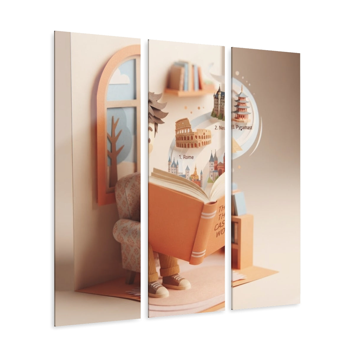 Acrylic Prints Triptych - Storybook Wonders — Portrait |...