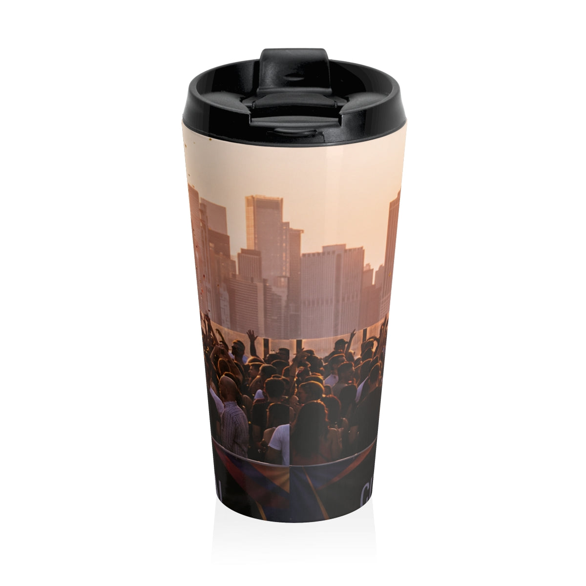 Stainless Steel Travel Mug - City Lights | Echovira Gallery