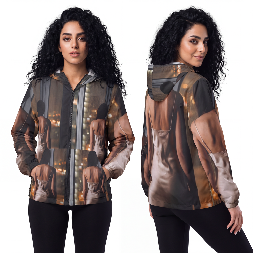 Unisex Windbreaker Jacket - Rainscape Glow | Echovira...