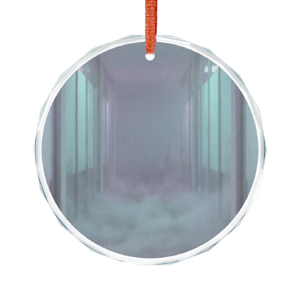 Crystal Glass Ornament - Liminal Corridor Fog Art Print |...