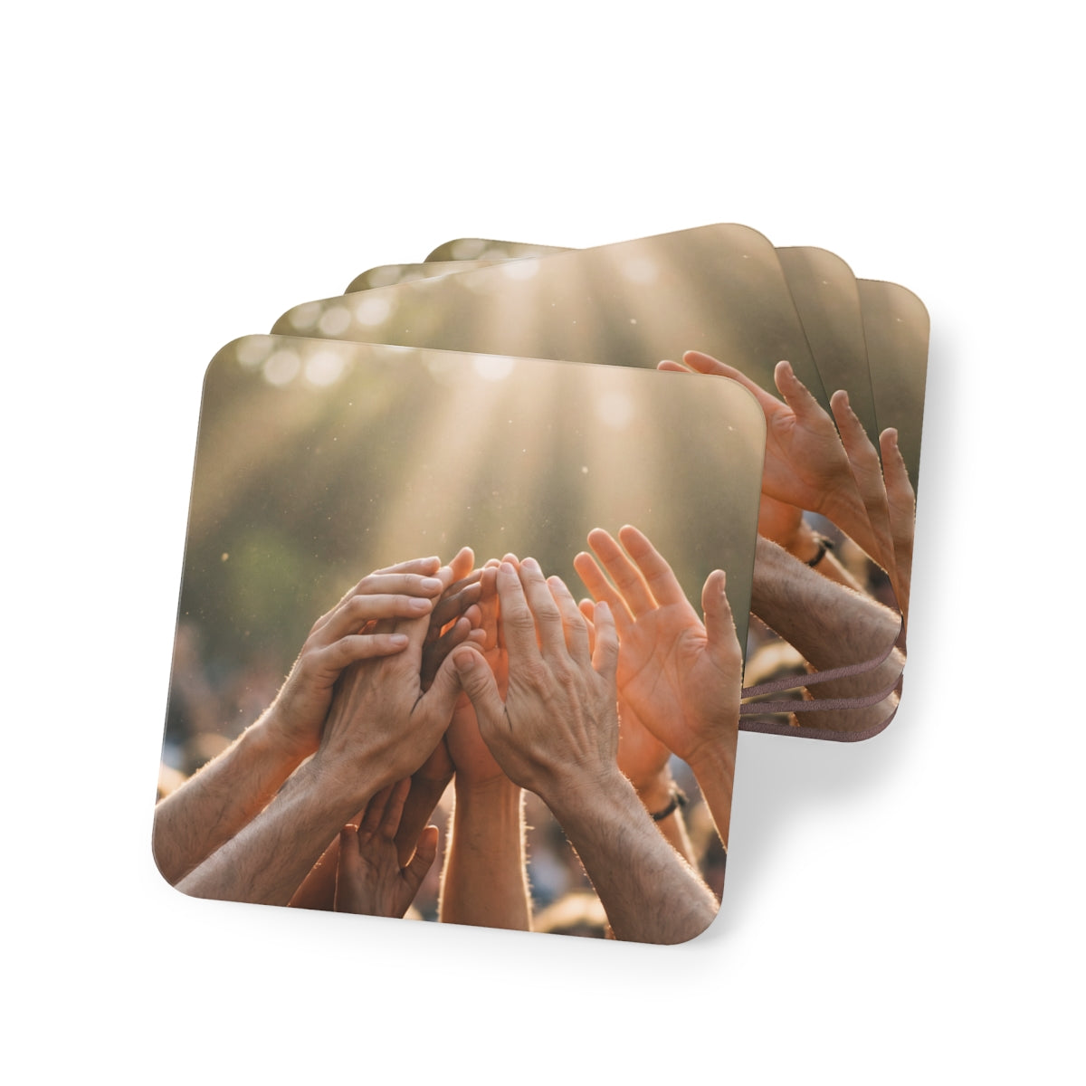 Coasters - Golden Rays of Unity Wall Art (1 & 4 pcs) |...
