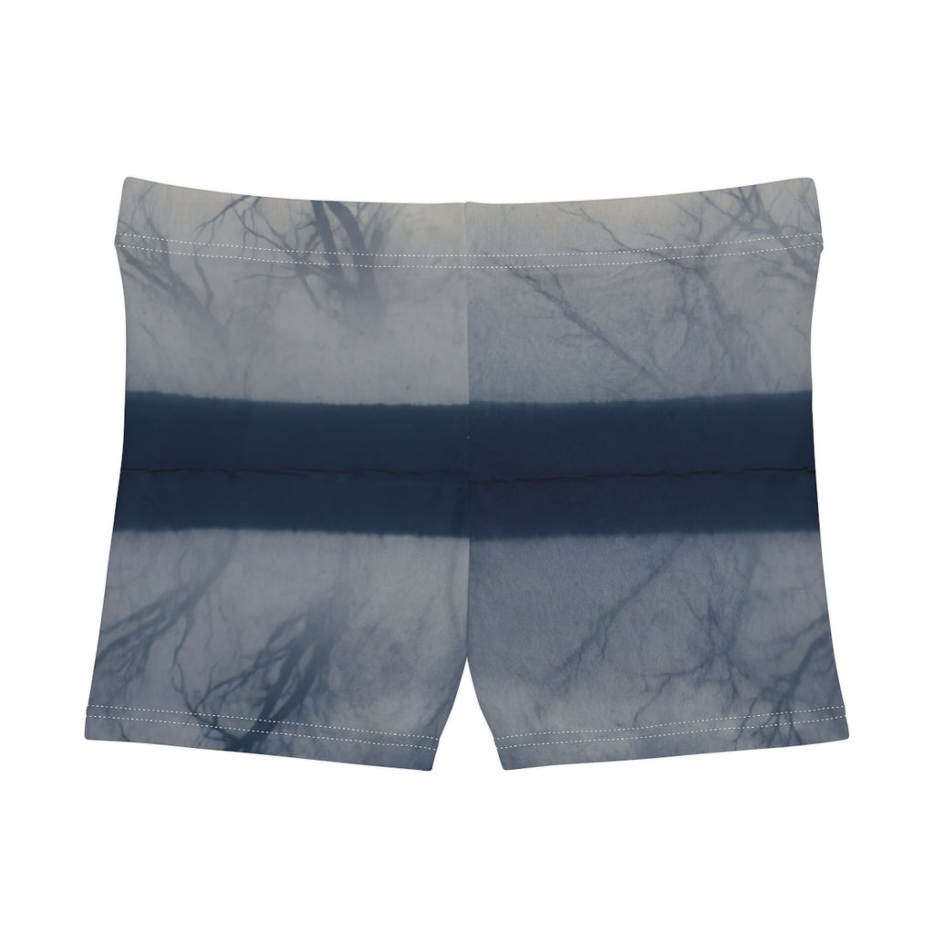 Women's Shorts with Moody Lake Landscape