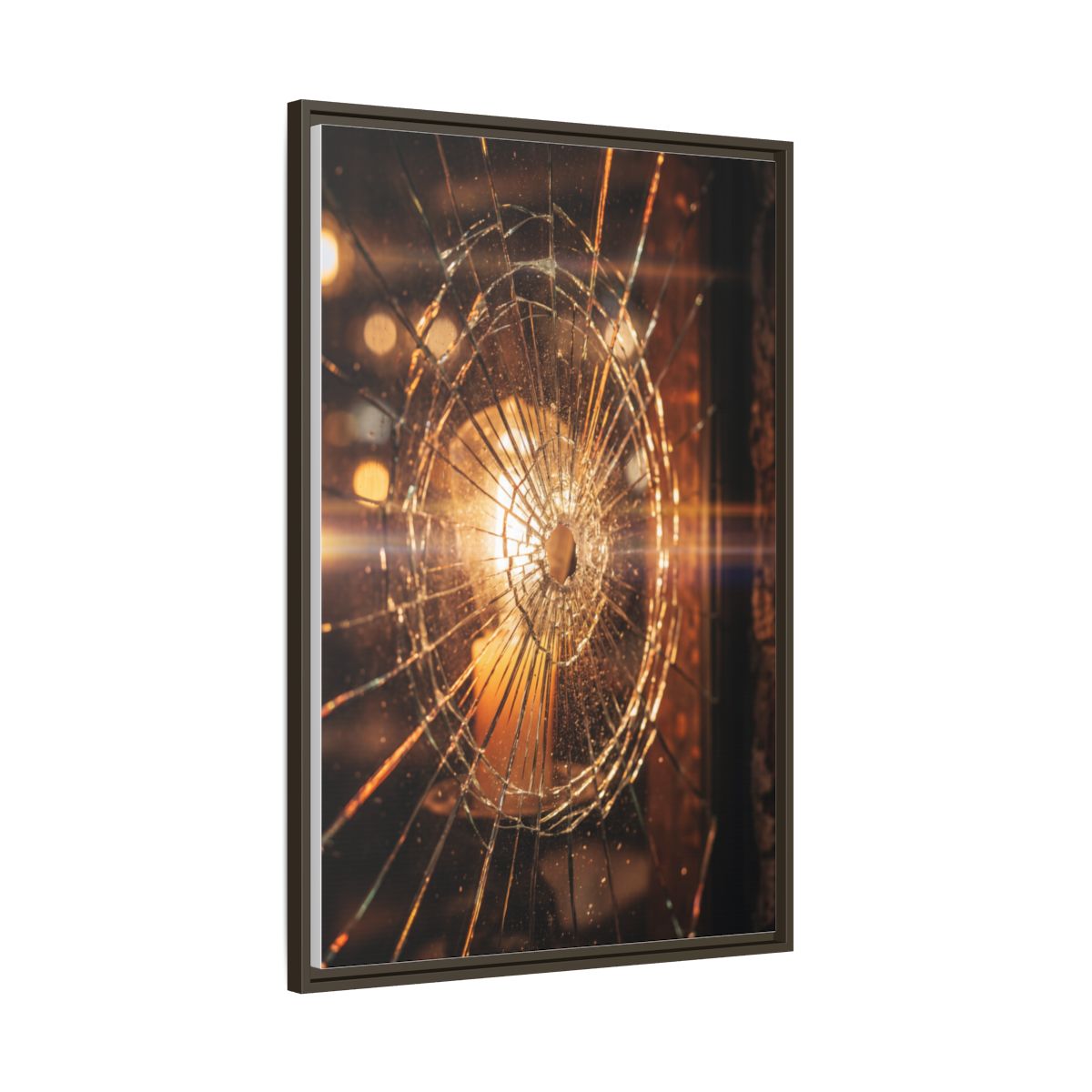 Framed Matte Canvas - Shattered Glass