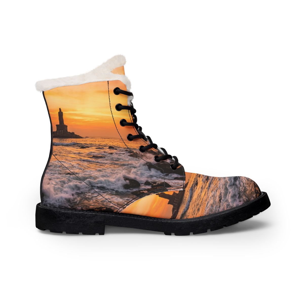 Women's Fur Boots - Golden Coast Escape