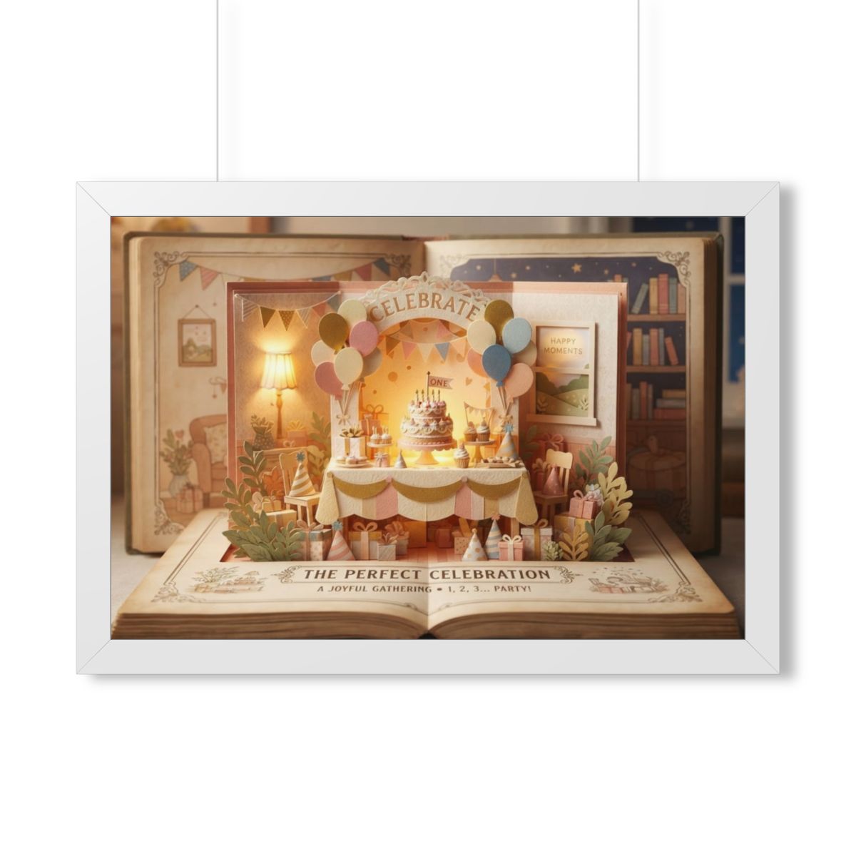 Framed Horizontal Poster - Storybook World — White (14×11......