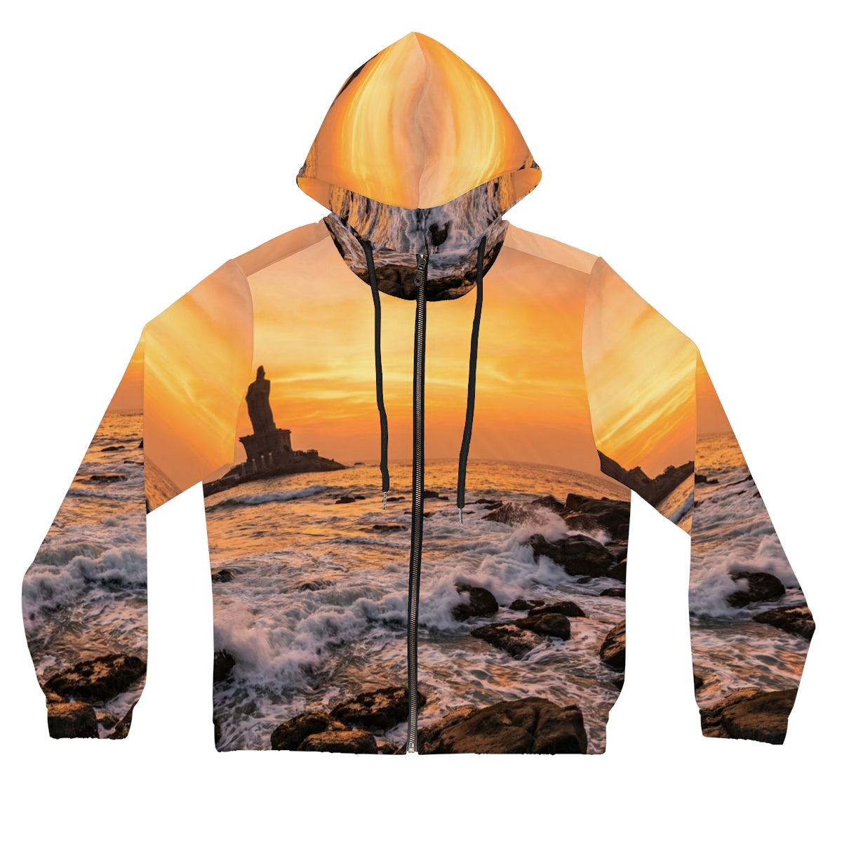 Women's Full-Zip Hoodie - Golden Horizon