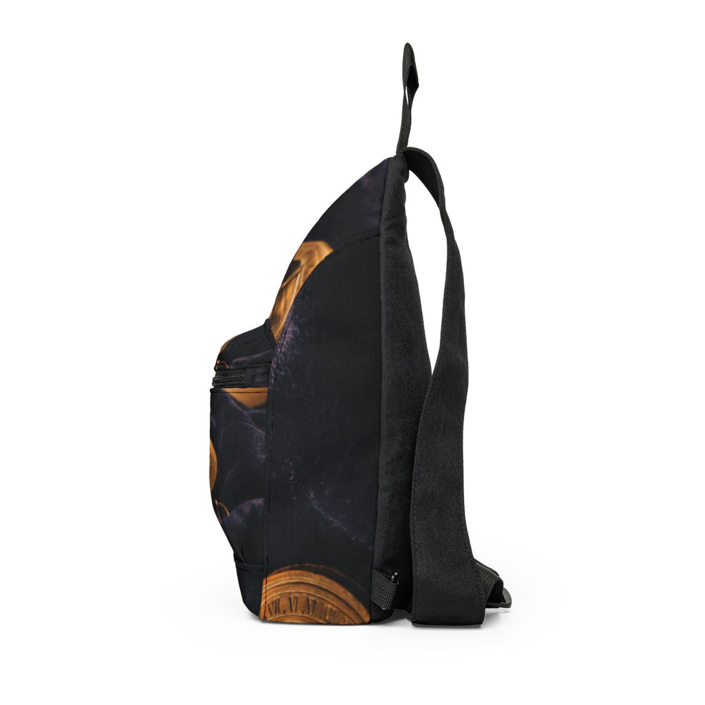 Vintage Brass Sundial Compass Sling Bag