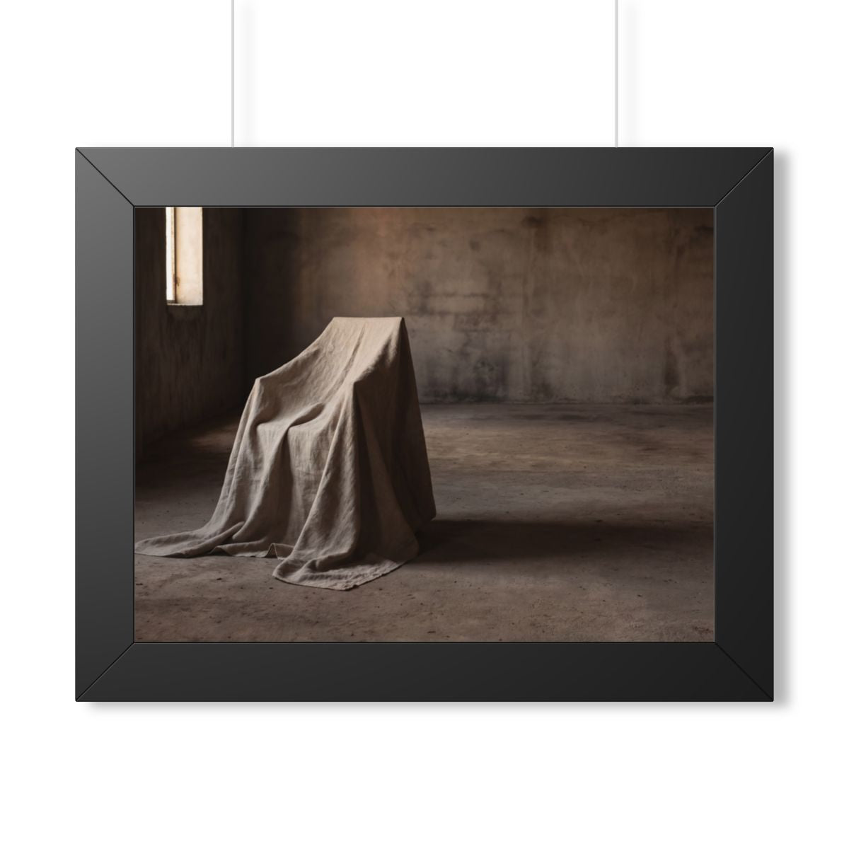 Framed Horizontal Poster - Draped Silence Still Life Art......