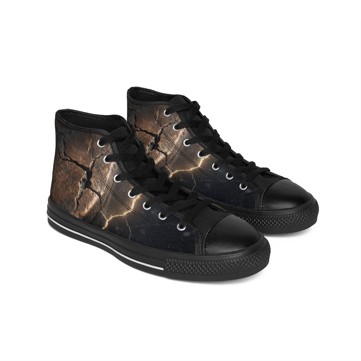 Women's Classic Sneakers Kintsugi Gold Art