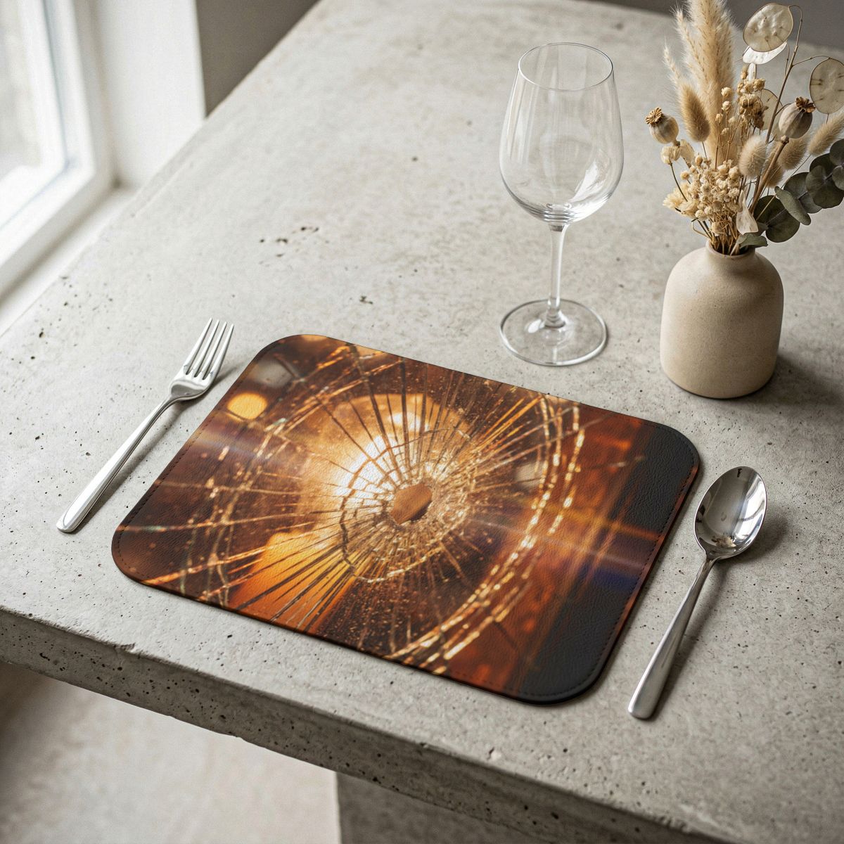 Leather Placemat - Shattered Light