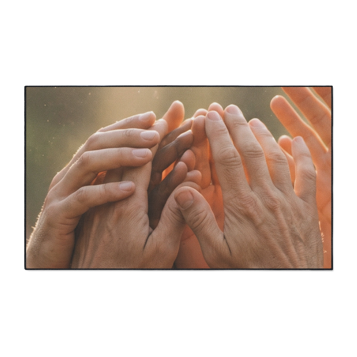 Heavy Duty Floor Mat - Golden Rays of Unity Wall Art |...