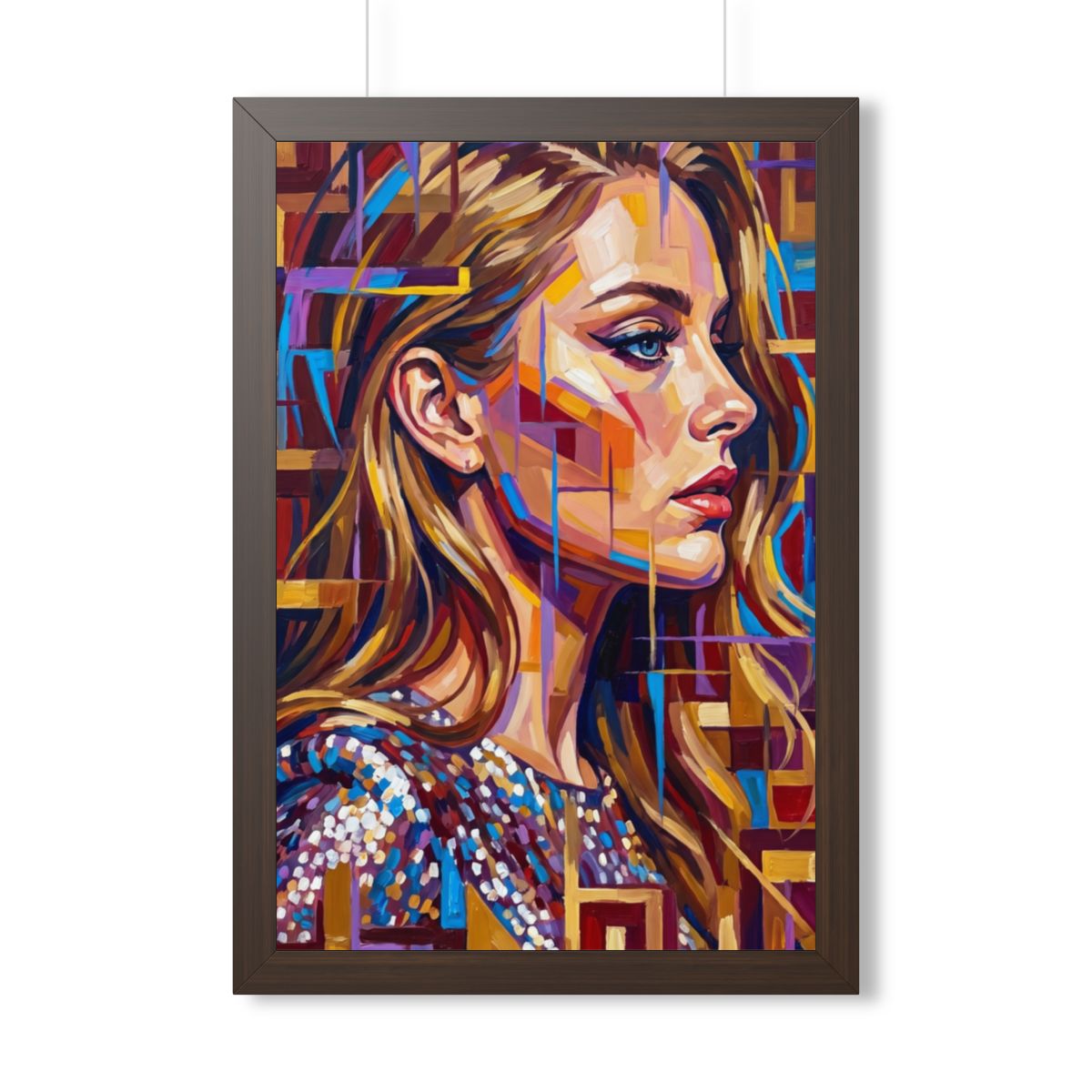 Framed Vertical Poster - Shattered Elegance (11×14, 12×16......