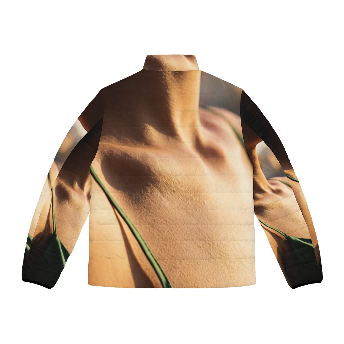 Men's Puffer Jacket - Golden Hour - Emerald Sunset Coat |...