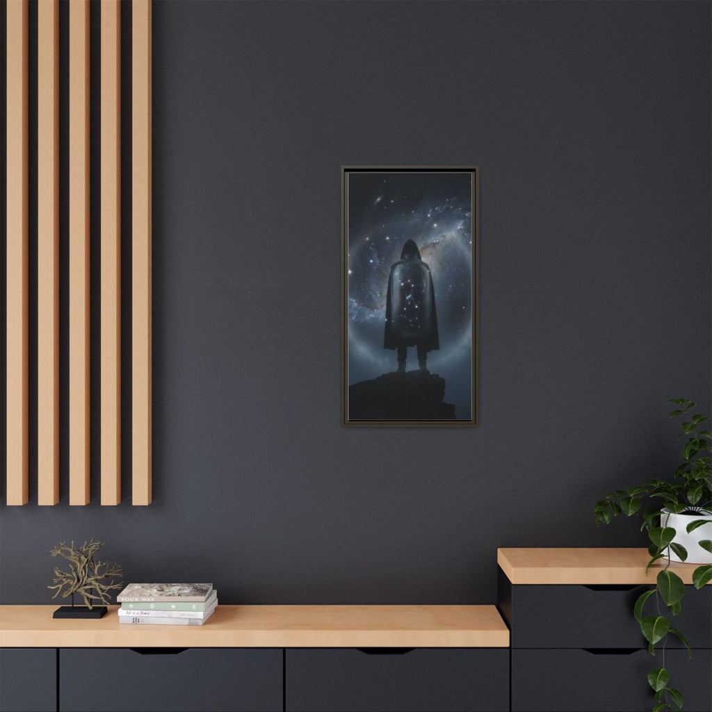 Framed Matte Canvas - Cosmic Sentinel — Espresso / 1.25"......