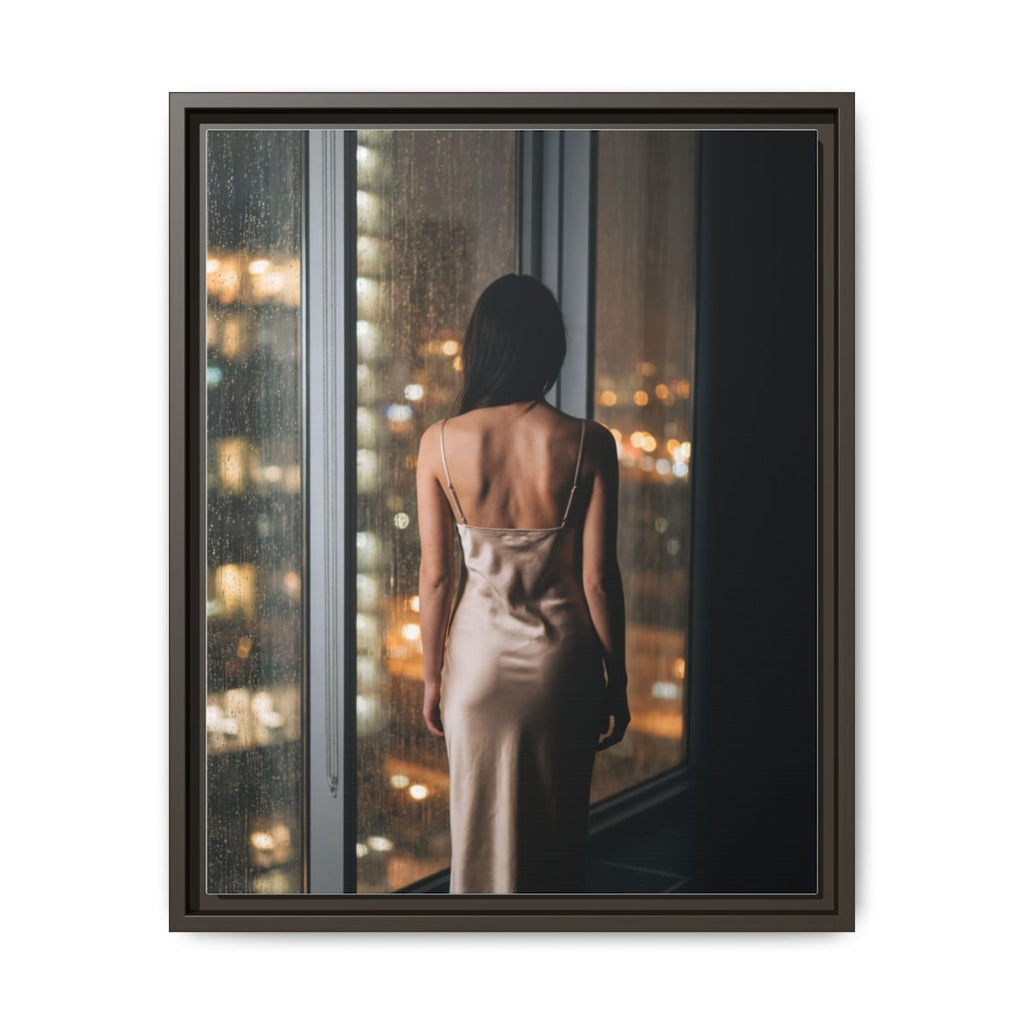 Framed Matte Canvas - Cinematic Nights — Espresso / 1.25"