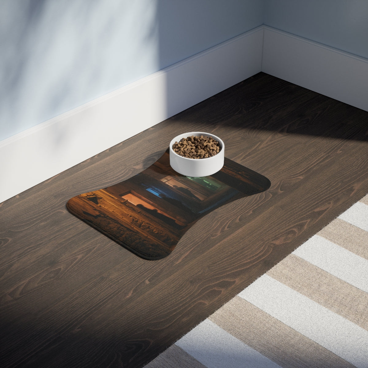 Pet Feeding Mats - Shadowed Alleyway Mystery Art Print |...