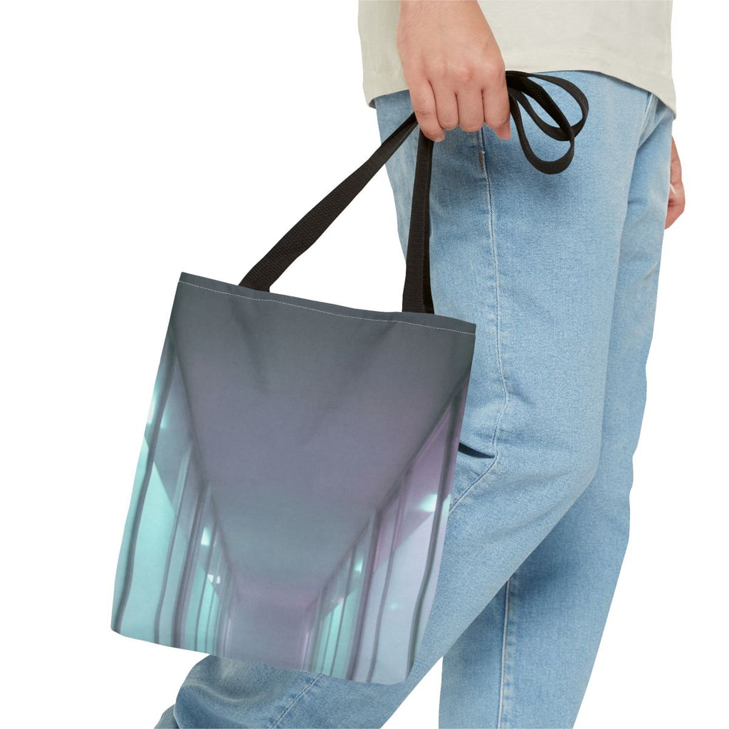 Tote Bag - Liminal Corridor Fog Art Print | Echovira Gallery