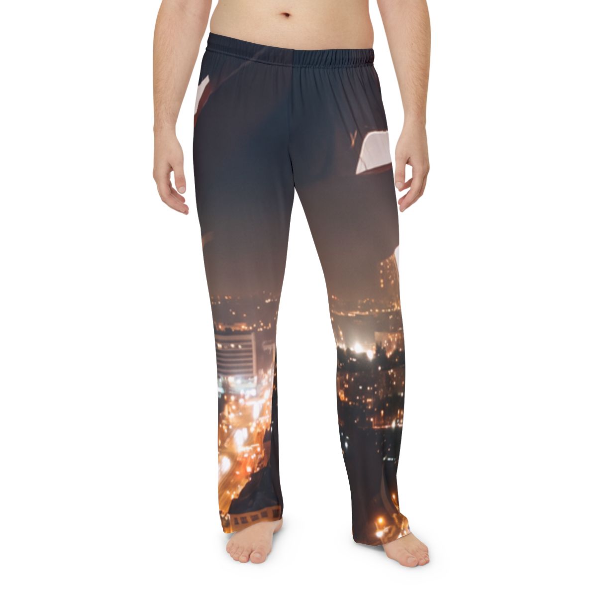 Men's Pajama Pants - Midnight City Skyline | Echovira...