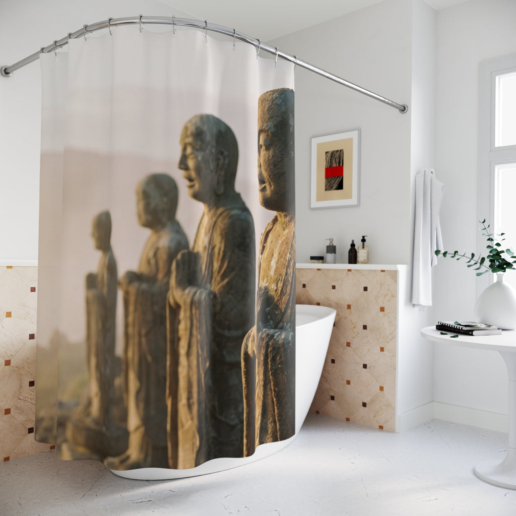 Shower Curtain - Zen Mountain Sanctuary | Echovira Gallery