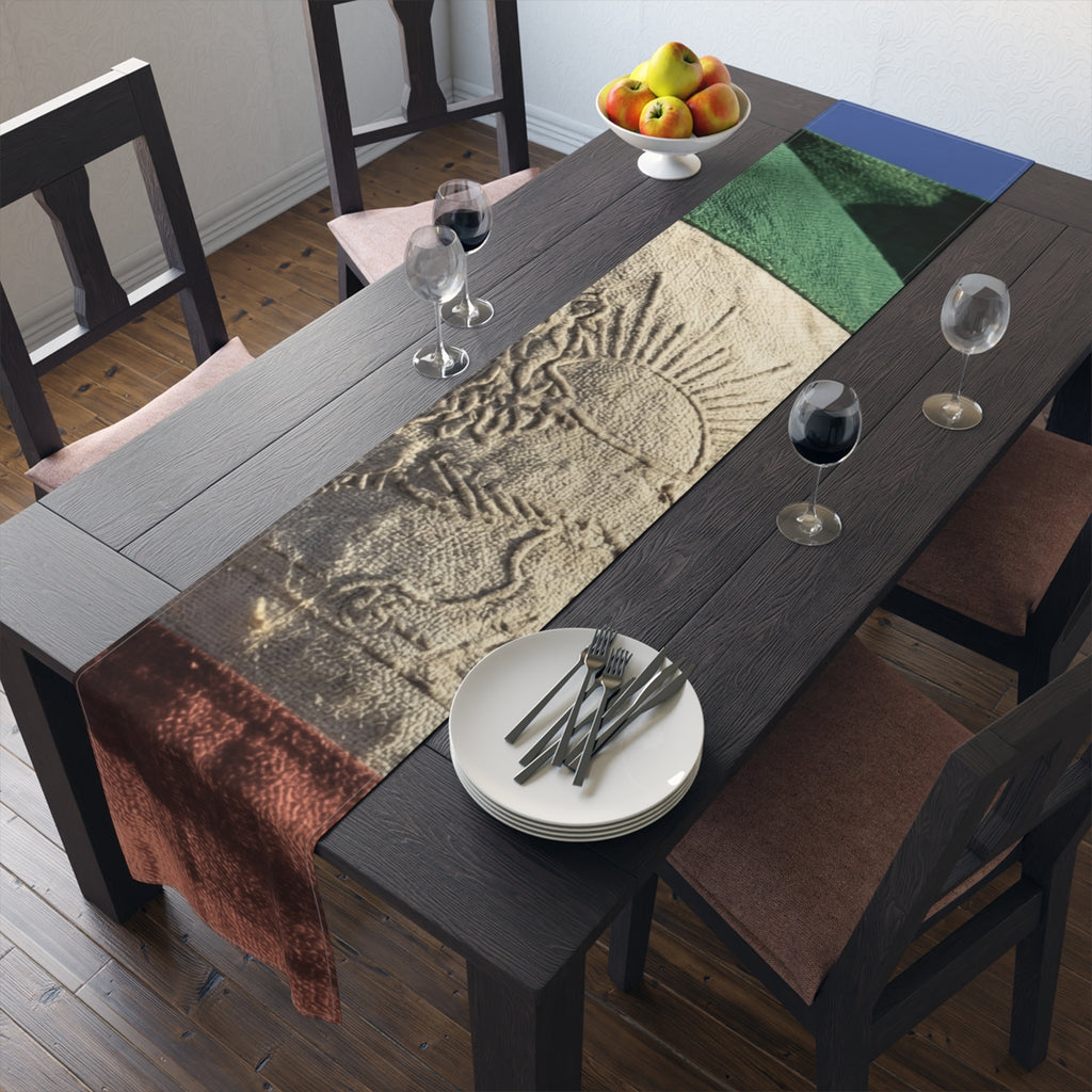 Table Runner - Vintage Persian Lion & Sun | Echovira Gallery