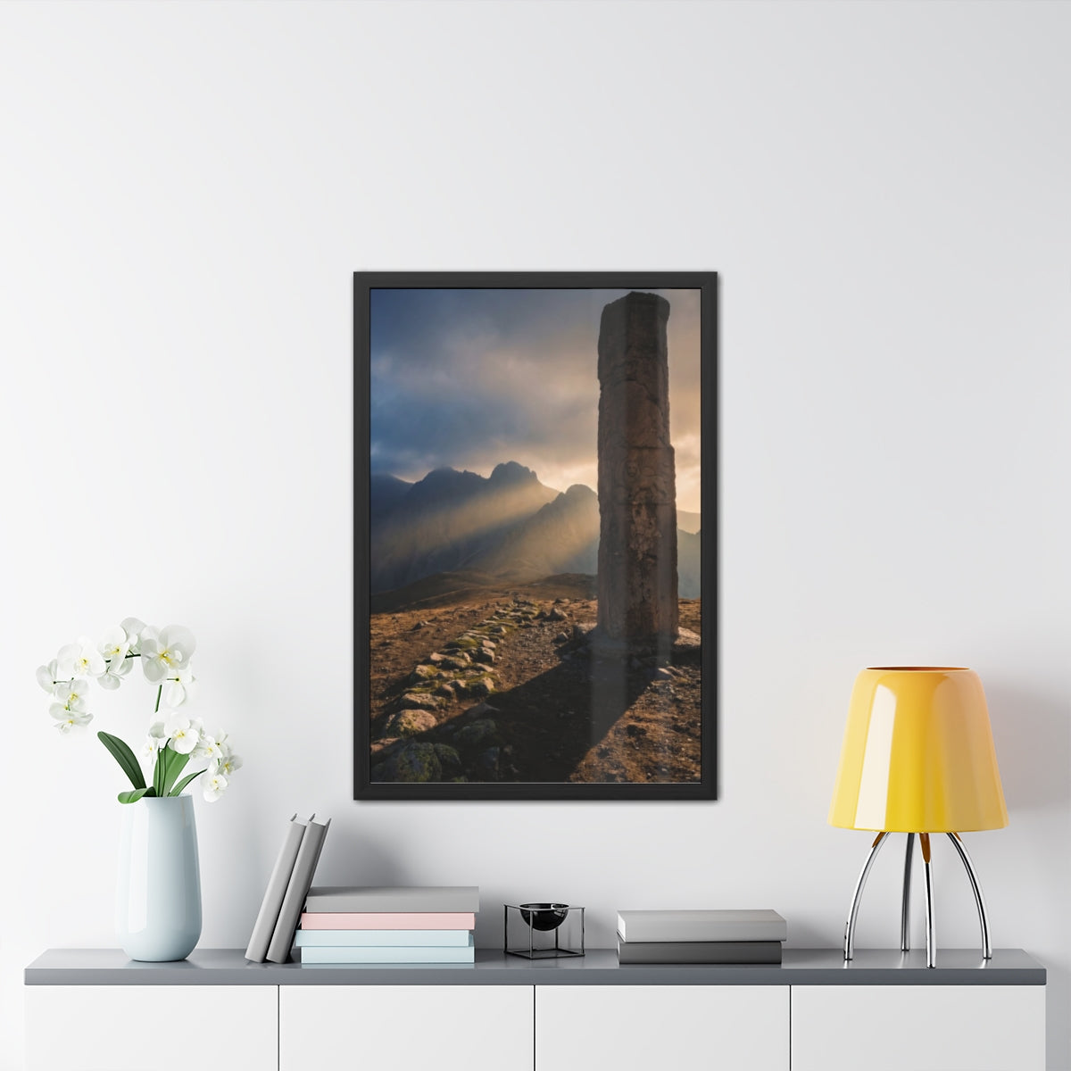 Framed Posters - Mystic Monolith Ancient Persian Mountain......
