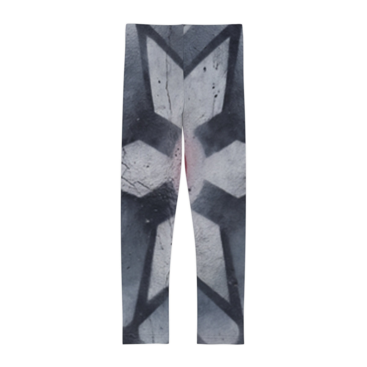 Kids Leggings with Concrete Stencil Geometry