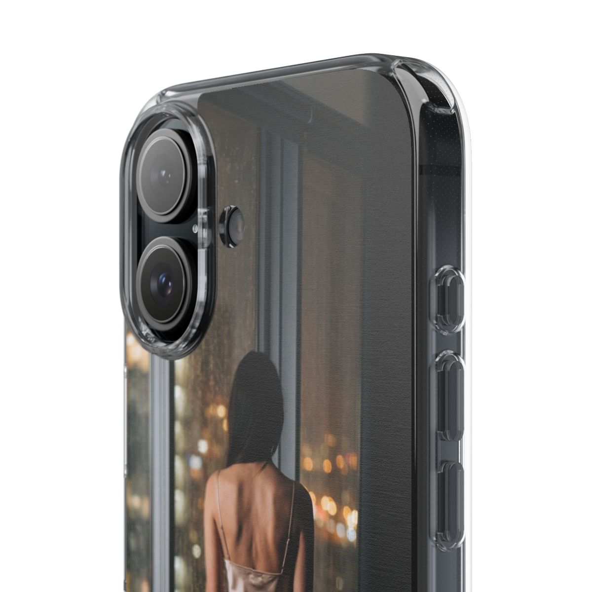 Clear Impact-Resistant Cases - Midnight Rain Clear Phone......