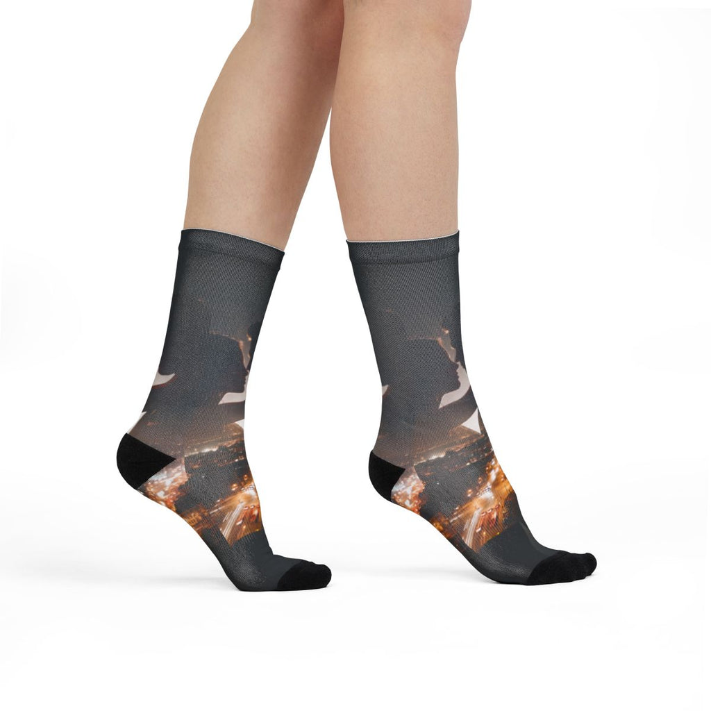 Sublimation Socks - City Twilight Lights | Echovira Gallery