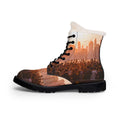 Men's Fur and Leather Boots - City Lights | Echovira Gallery