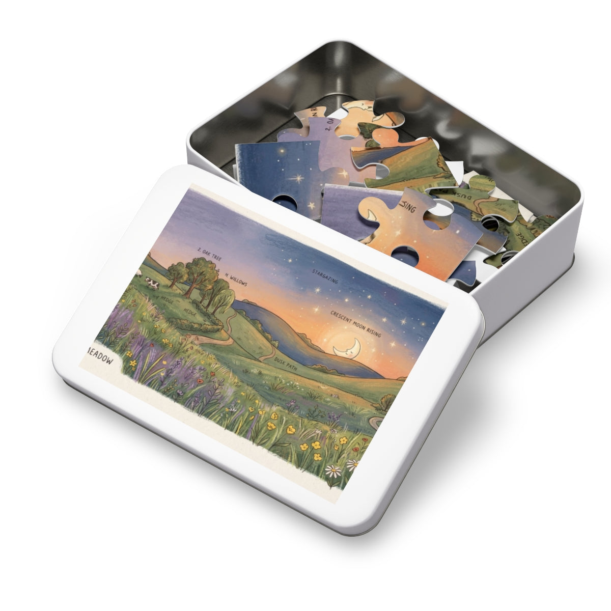 Jigsaw Puzzle with Tin - Dusky Meadow (30, 110, 252, 500......