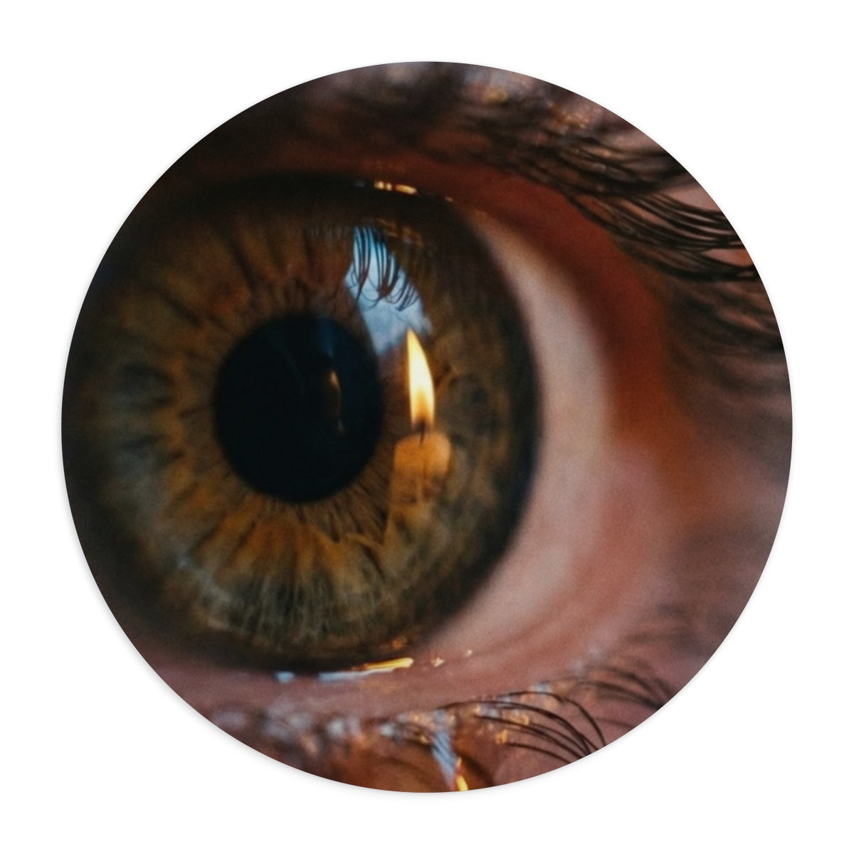 Mouse Pad - Amber Iris Reflection Fine Art Print | Echovira...