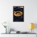 Vintage Sundial Walnut Framed Poster
