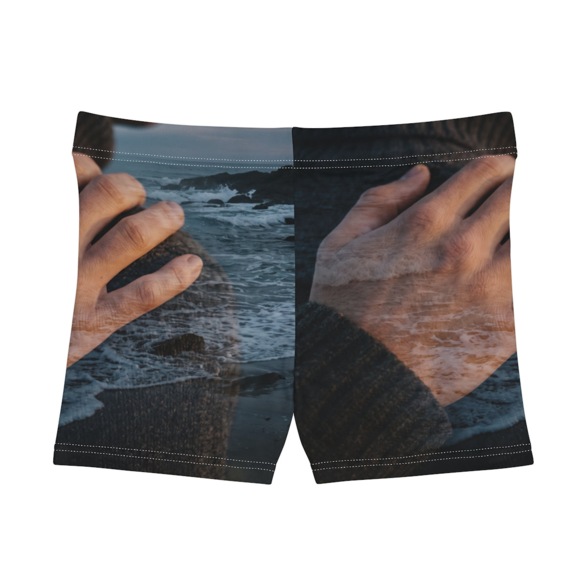 Women's Shorts - Silent Tides Ocean Coast | Echovira Gallery