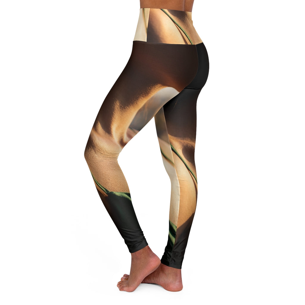 Yoga Leggings - Sunlit Emerald Flow