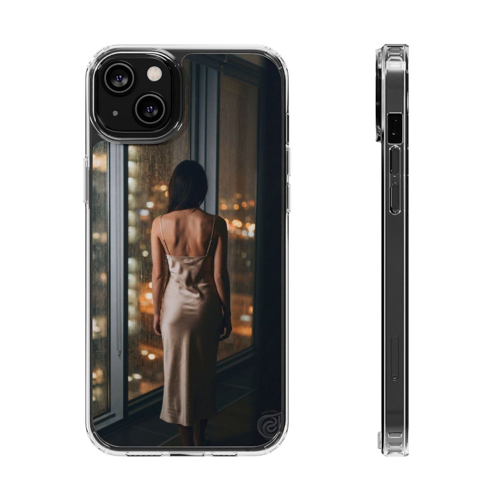 Clear Impact-Resistant Cases - Midnight Rain Clear Phone......