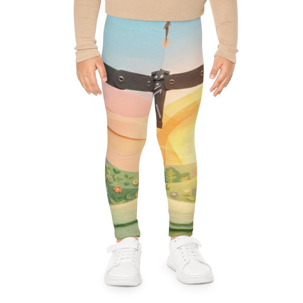 Kids Leggings - Sunny Meadow Fun | Echovira Gallery