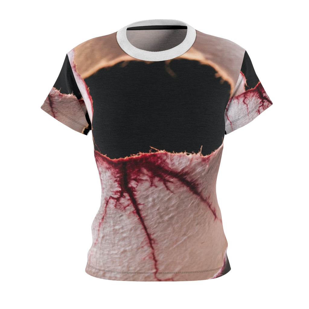 Women's Cut & Sew Tee - Crimson Veins | Echovira Gallery