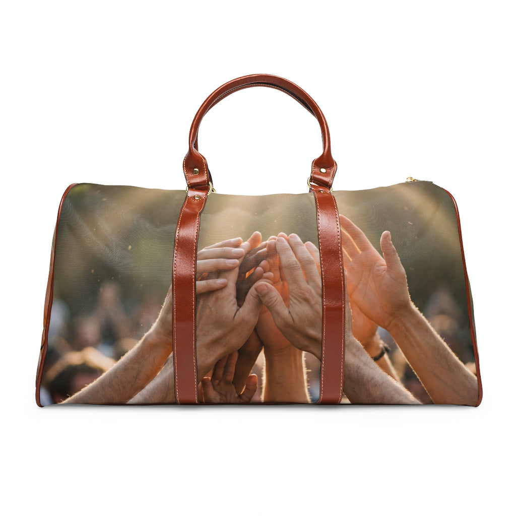 Waterproof Travel Bag - Golden Rays of Unity Wall Art |...