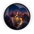 Wall Clock - City Sunset Embrace Double Exposure Silhouette...