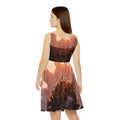 Women's Skater Dress - City Lights | Echovira Gallery