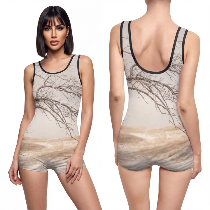 Women's Vintage Swimsuit - Winter Branch Solitude Landscape