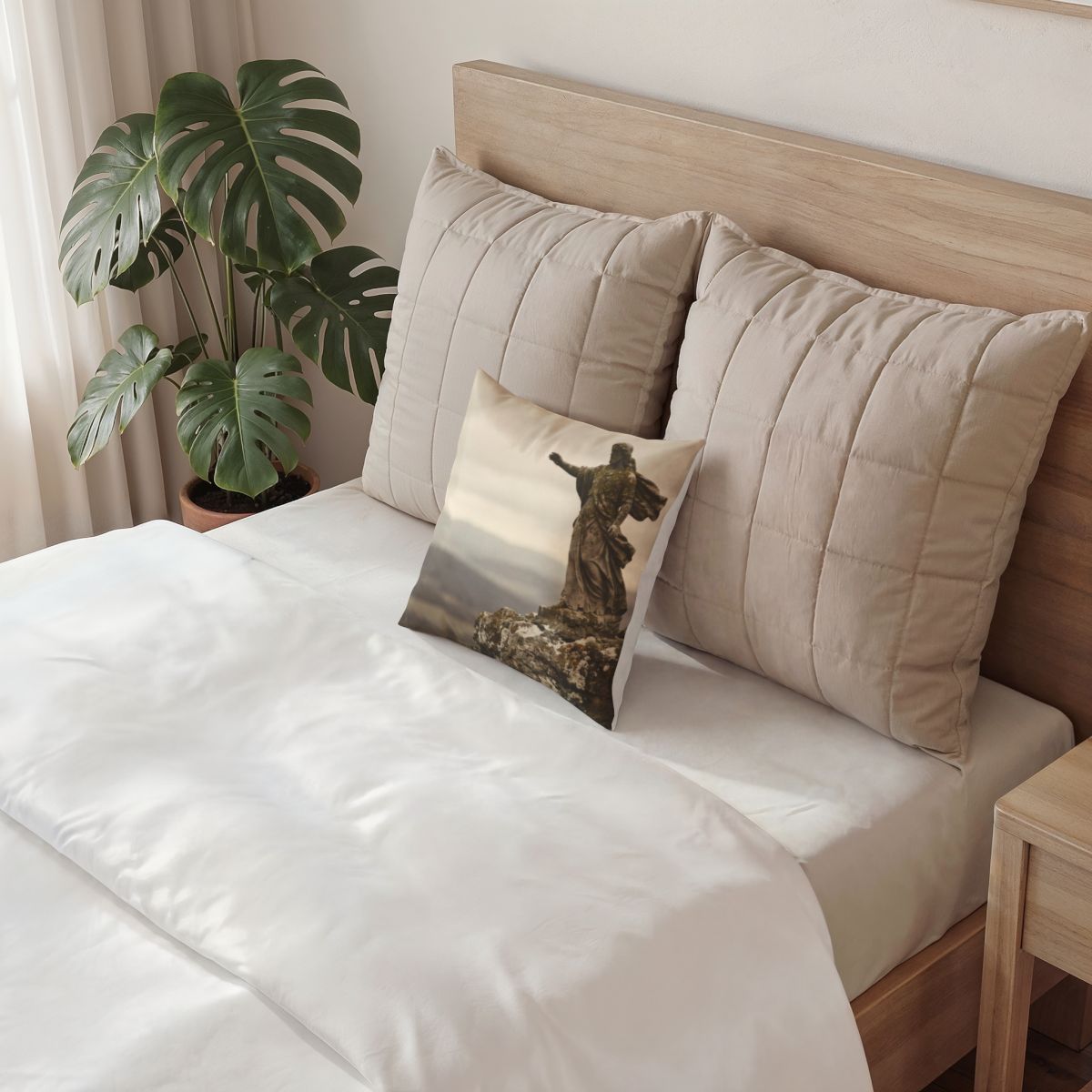 Poly Velvet Pillow - Sacred Summit | Echovira Gallery