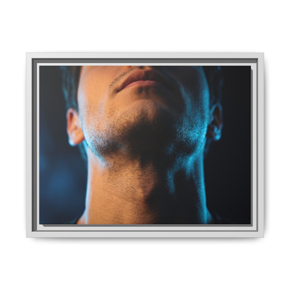 Framed Matte Canvas - Neon Pulse Core — White / 1.25"