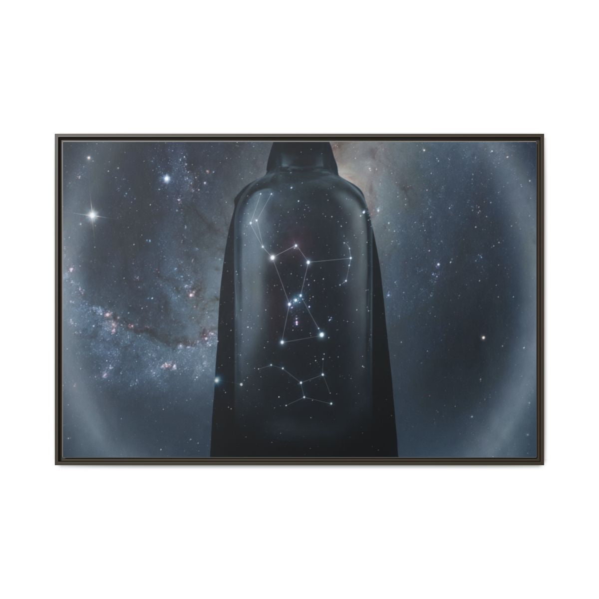 Matte Canvas, Framed - Cosmic Sentinel Orion Constellation...