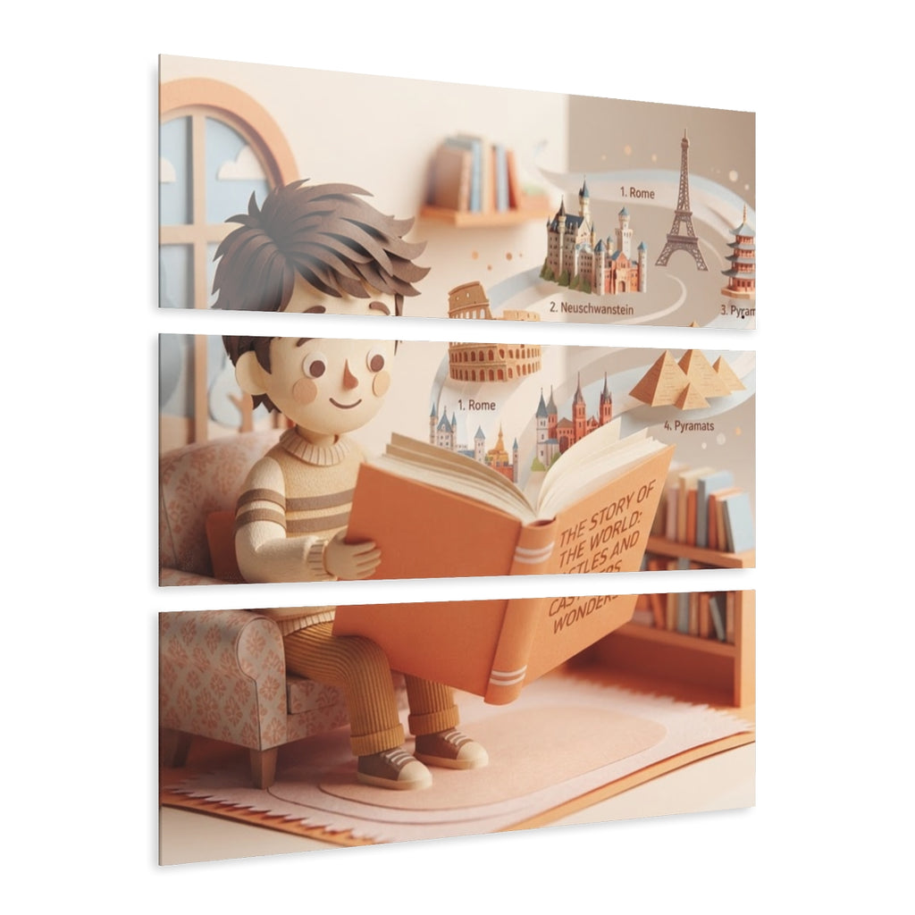 Acrylic Prints Triptych - Storybook Wonders — Landscape |...