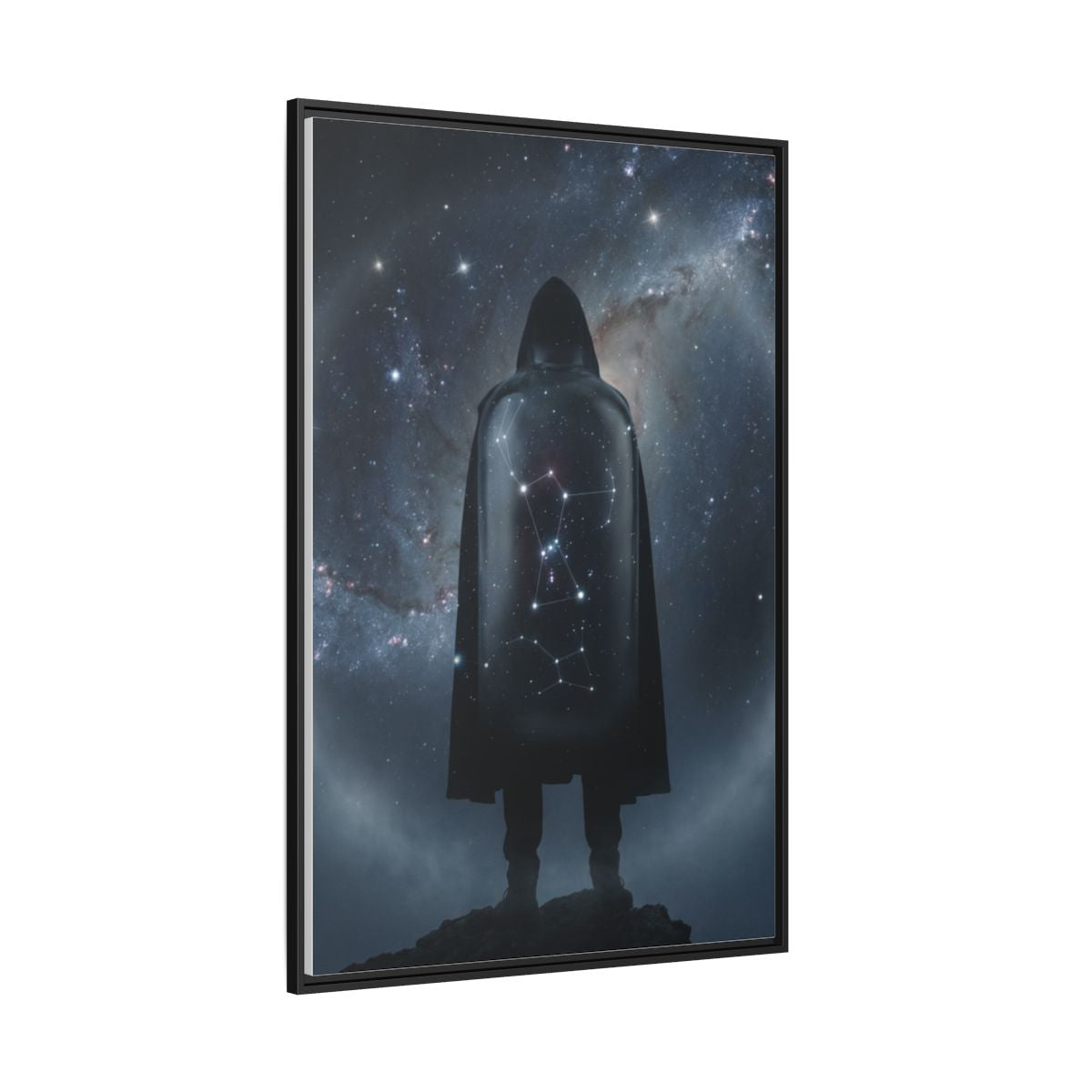 Framed Matte Canvas - Cosmic Sentinel — Black / 1.25" (8×10, 9×12, 11×14, 12×16, 10×20, 12×18, 16×20, 16×24, 18×24, 12×36, 20×24, 16×32, 20×30, 24×30, 24×32, 16×48, 24×36, 24×48, 30×40, 20×60, 32×48, 30×60 & 40×60)