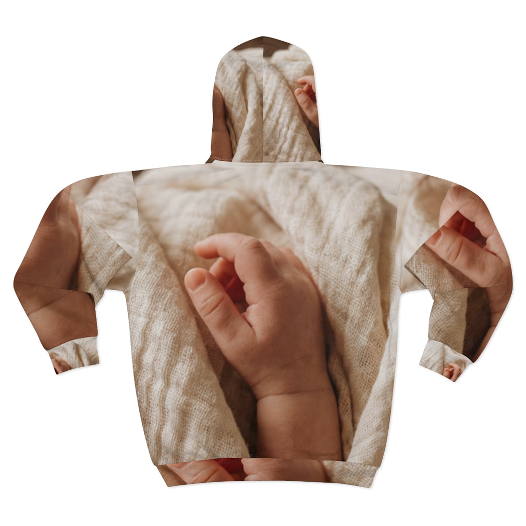 Men's Zip Hoodie - Cozy Cream Lounge | Echovira Gallery
