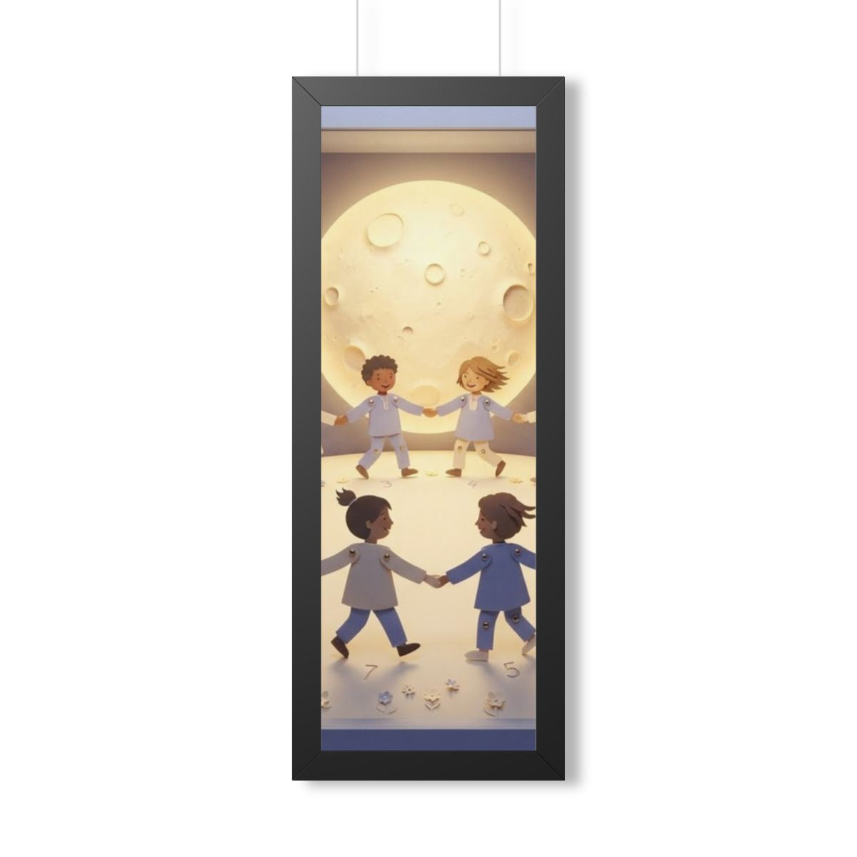 Framed Vertical Poster - Moonlit Lullaby — Black (11×14... |...