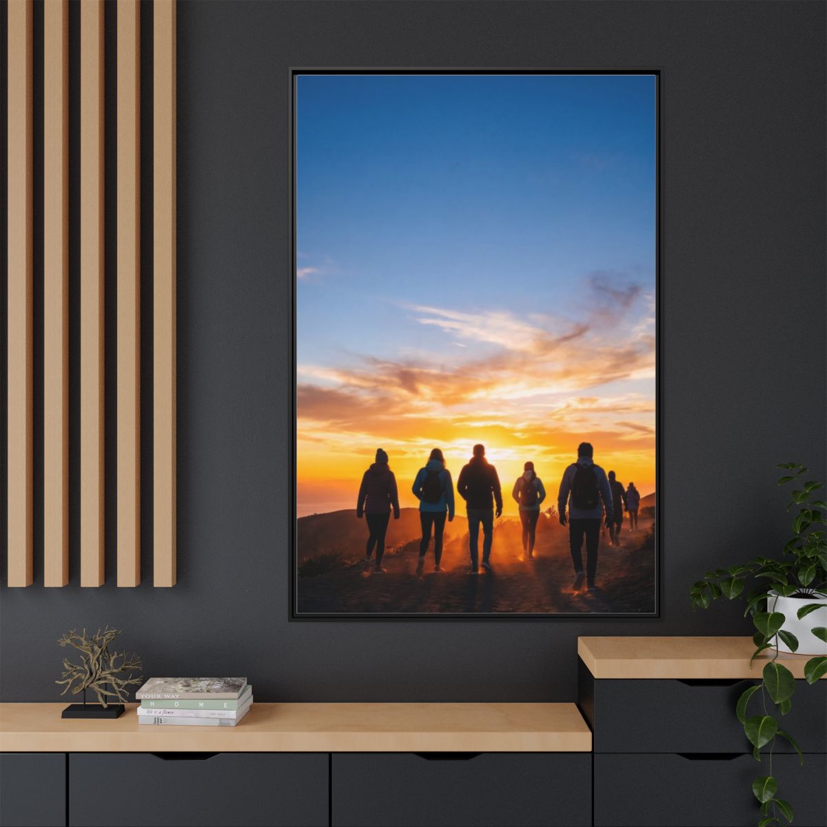 Framed Matte Canvas - Sunset Trail — Black / 1.25" (8×10......
