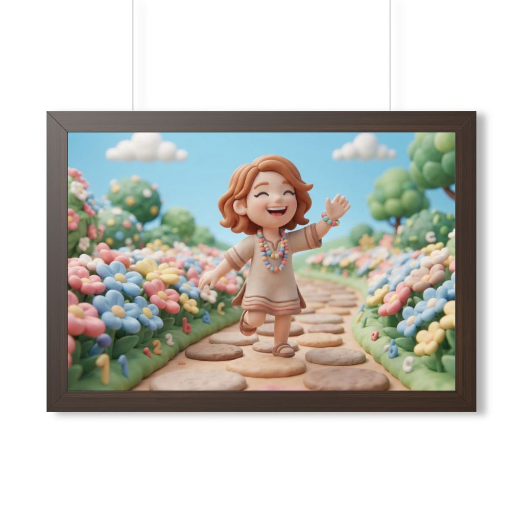 Framed Horizontal Poster - Wide Meadow — Walnut (14×11... |...